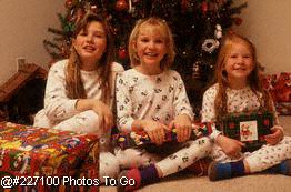 Young girls smiling